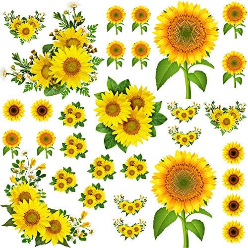 41 PCS 3D Sunflower Wall Decals - Removable Vinyl Stickers For Bedroom, Living Room, Kids Room - View #5