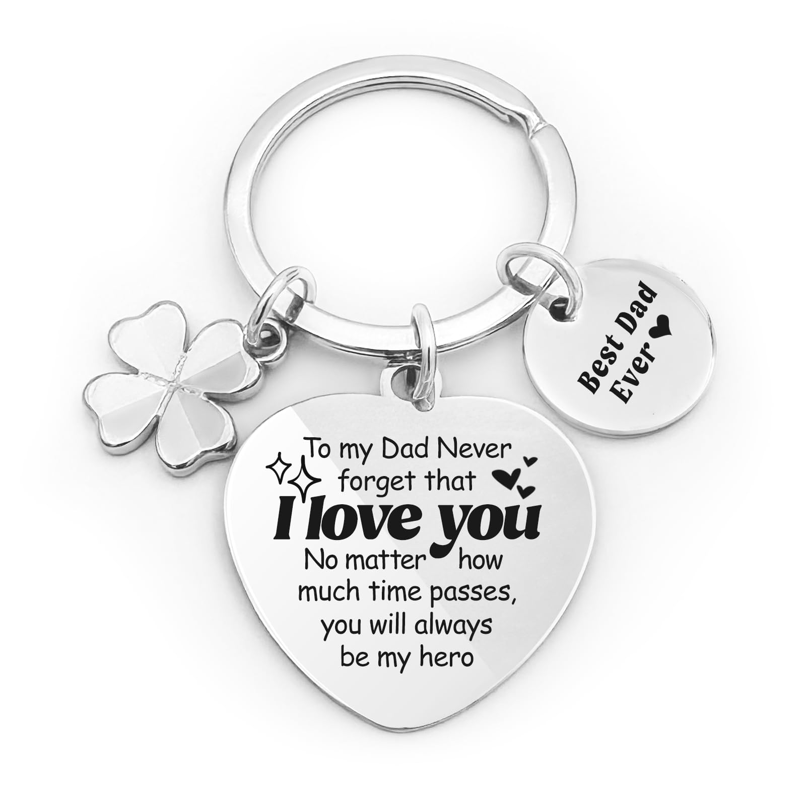 Yiscoko Men's Stainless Steel Dad Gifts Daddy Birthday Gifts,Keying Dad Gifts From Daughter.