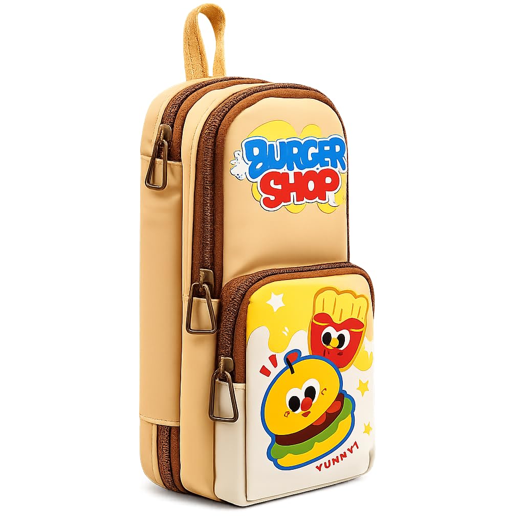 Pencil Case for Kids with 3 Zipper Compartments | Aesthetic Pencil Pouch for Boys & Girls | Large Capacity School Stationery Organizer | Cute Pencil Box for Pens, Pencils, Erasers & School Supplies-image-42