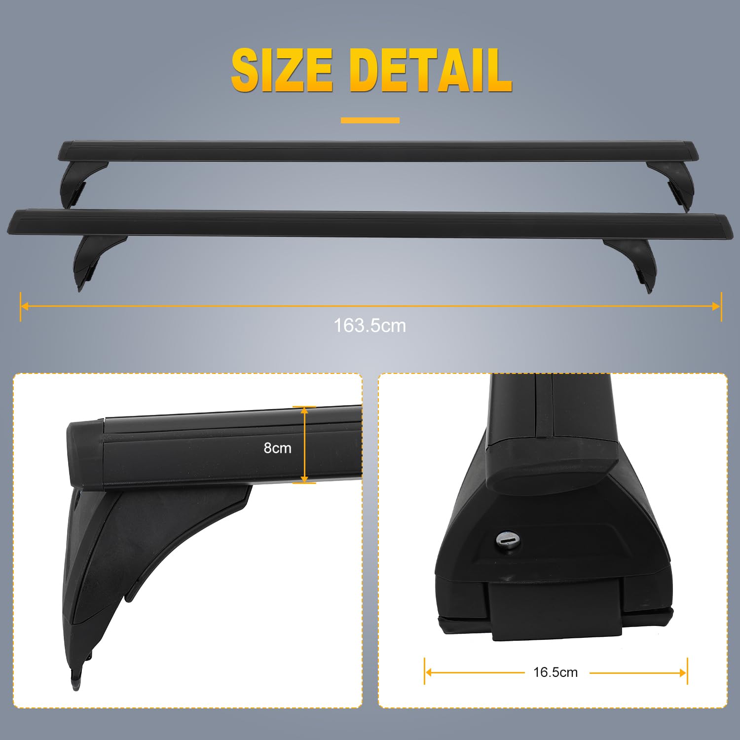 OCPTY Roof Rack Cross Bars for Jeep Gladiator 2020-2023 Luggage Racks Rooftop Cargo Carrier Bag Luggage Kayak Canoe Bike Snowboard Skiboard