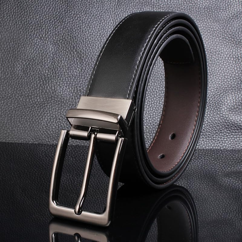 Men's Reversible Belt Adjustable Strap for Casual Golf Dress Wear