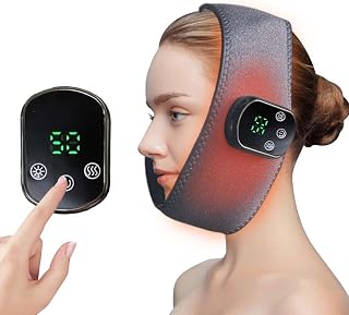 Kabelloses Heizkissen zur Linderung von ATM, wärmende Gesichtsmaske mit 5 Heizstufen, 3 Vibrationen, Thermo-Gesichtsmaske für Kiefer, Kinn, Weisheitszähne