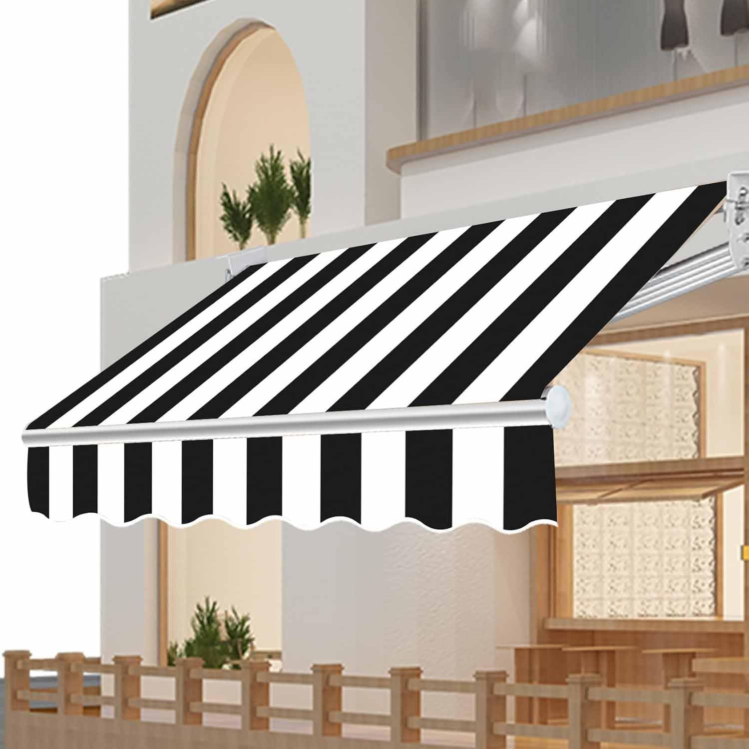 Abdeckplane Wasserdicht Ersatzplane für Einziehbar 15x10ft (4,5x3,0m) Gewebeplane für Balkon Grün Passend für 2-6m nings Outdoor Protect