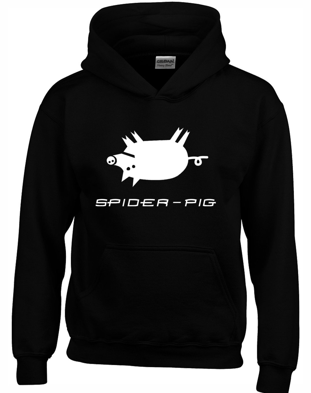 Crown Designs Spider Pig Comedy TV Show Inspired Gift Unisex Hoodies for Men, Women & Teenagers - Black/Large