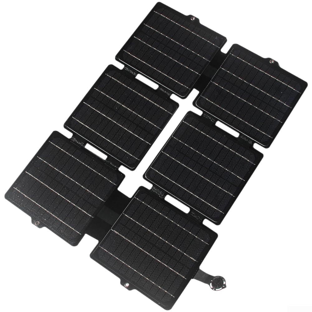 Caricabatterie per solare 30W Monocristallino IPX6 Caricabatterie(30W - Black - Type-C)