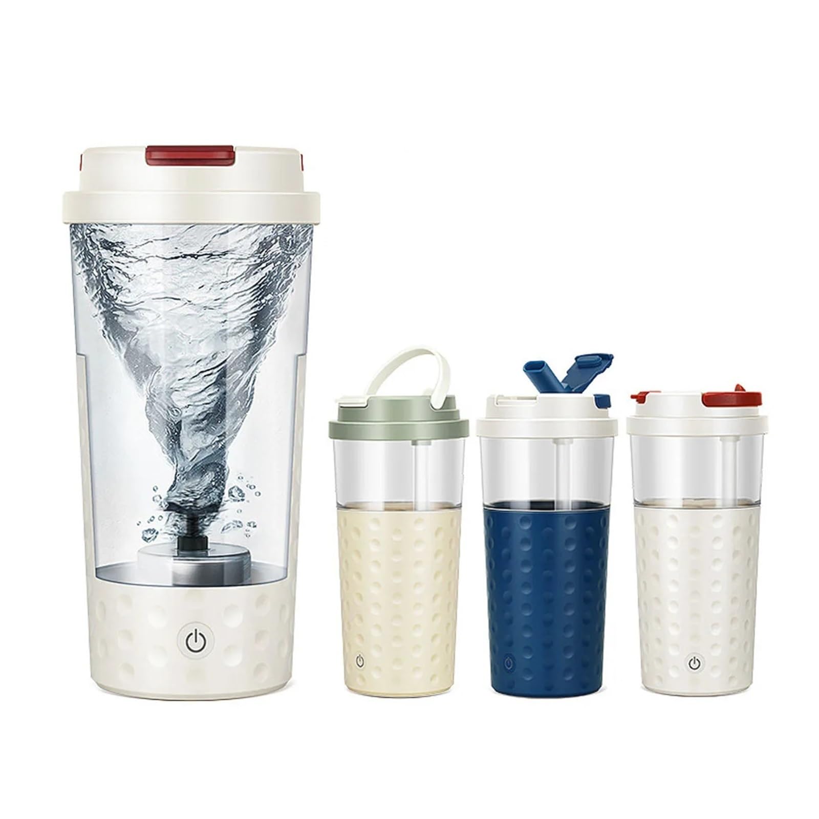 Kaffee-Mixbecher, Tragbare Elektrische Protein-Shaker-Flasche USB Wiederaufladbare Mischbecher For Fitness-Reisen,Selbstrührend(Blue)