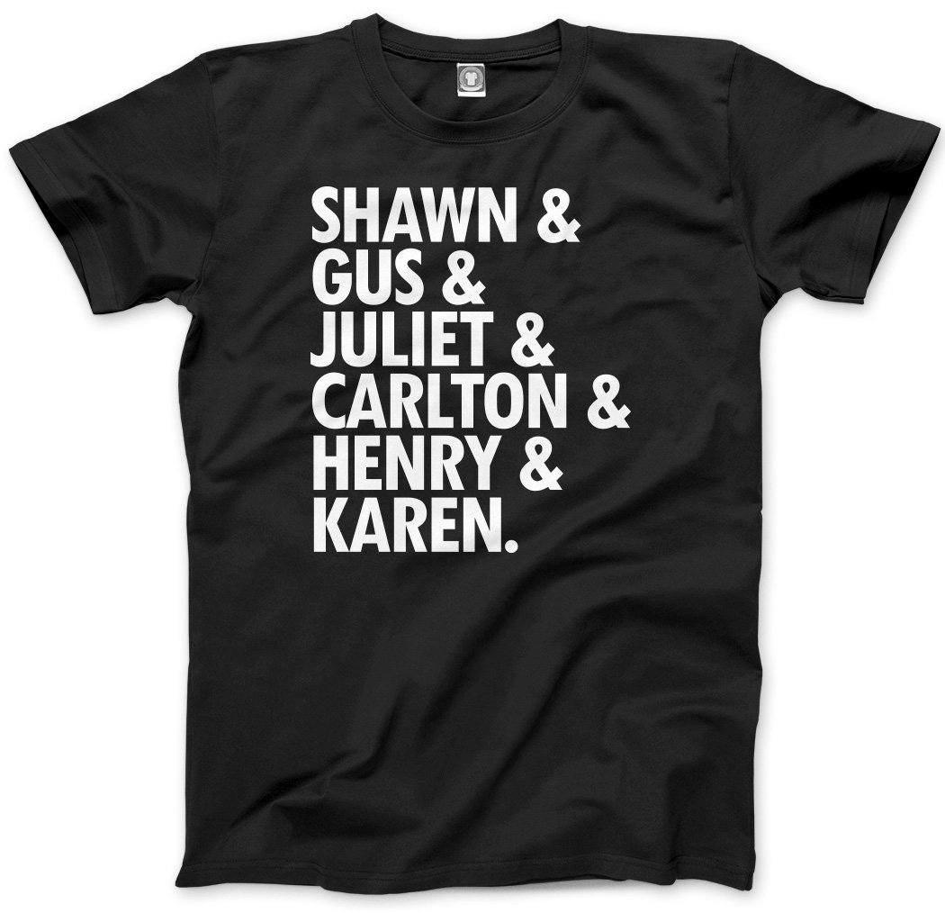Hotscamp Men's Black Hot Scamp Shawn Gus Juliet Unisex T-Shirt - X-Large