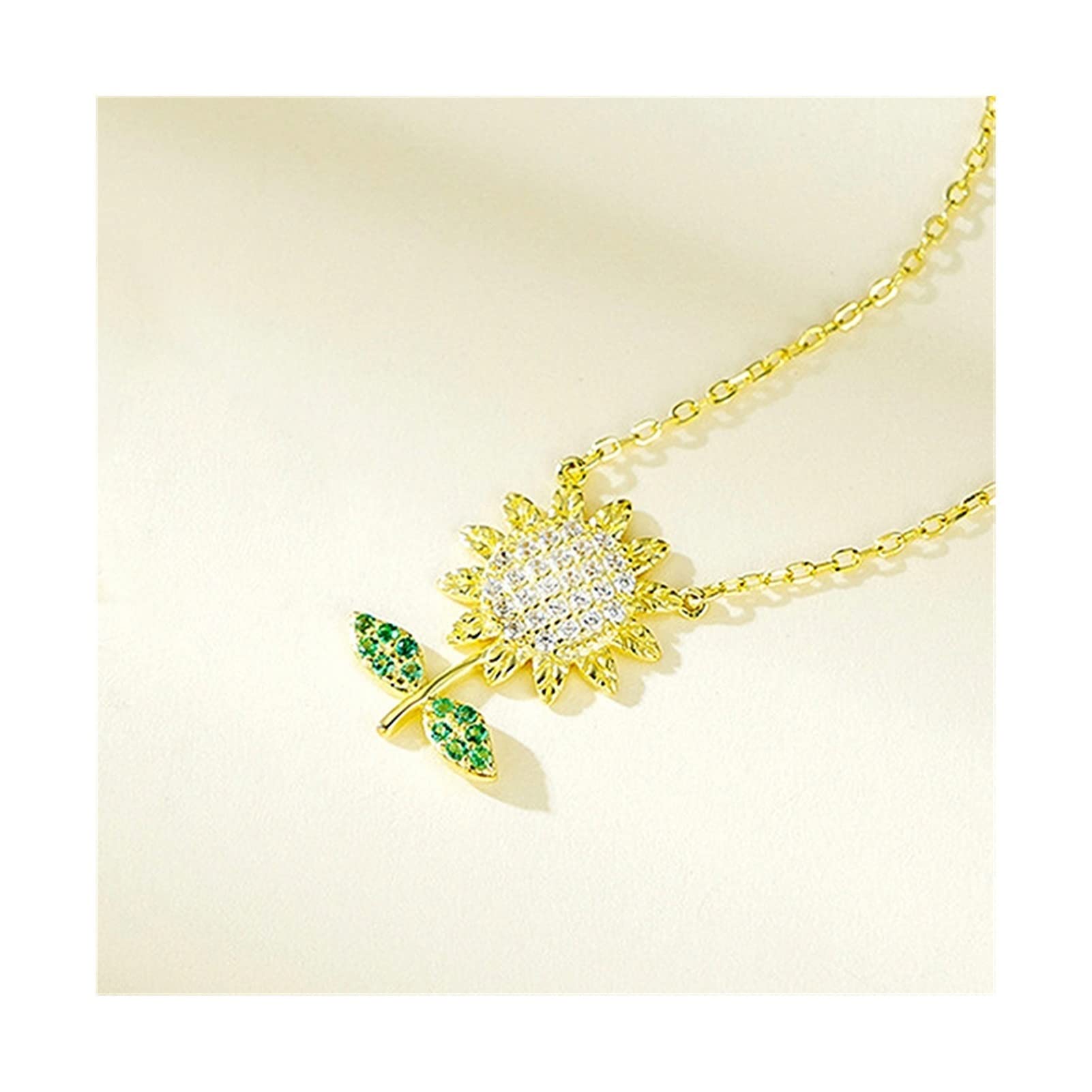 GenericNecklace New Summer Sunflower Pendant Necklace Cute Unique Woman Necklace 925 Decorative Necklace Necklaces For Women