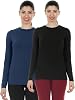 Thermajane 2 Pack Thermal Top for Women Size XS Navy & Black