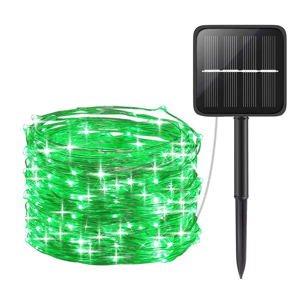 Łańcuchy świetlne na energię słoneczną 100/200LED Drut miedziany Światła świetlne Wróżki wewnątrz i na zewnątrz Wodoodporne słoneczne światła dekoracyjne do ogrodu, rodziny, imprezy, świąt Bożego N