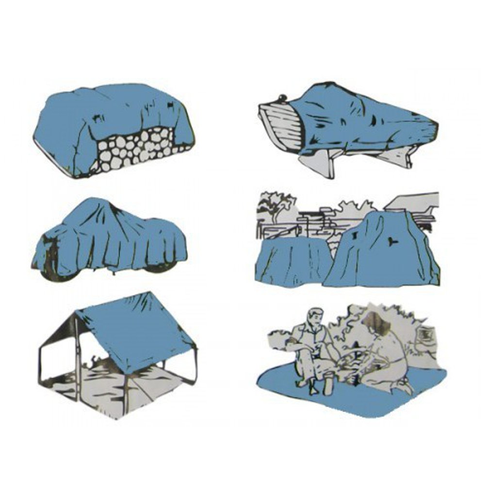 Bâche de protection blanche 8 x 12 (96 m²) - 180 g/m² - Résistante aux UV et aux déchirures
