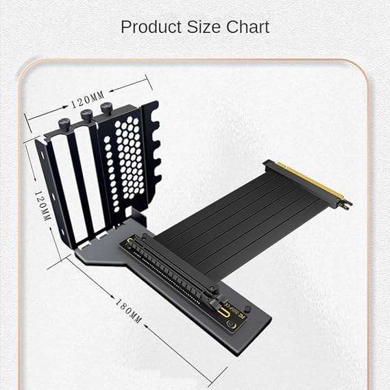 Universal Vertical GPU Holder Riser ATX Matx Case VGA Graphics Card Steering Bracket for 3090, 4090 Graphics Cards Easy to Use Black