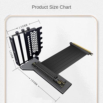 Universal Vertical GPU Holder Riser ATX Matx Case VGA Graphics Card Steering Bracket for 3090, 4090 Graphics Cards Easy to Use Black