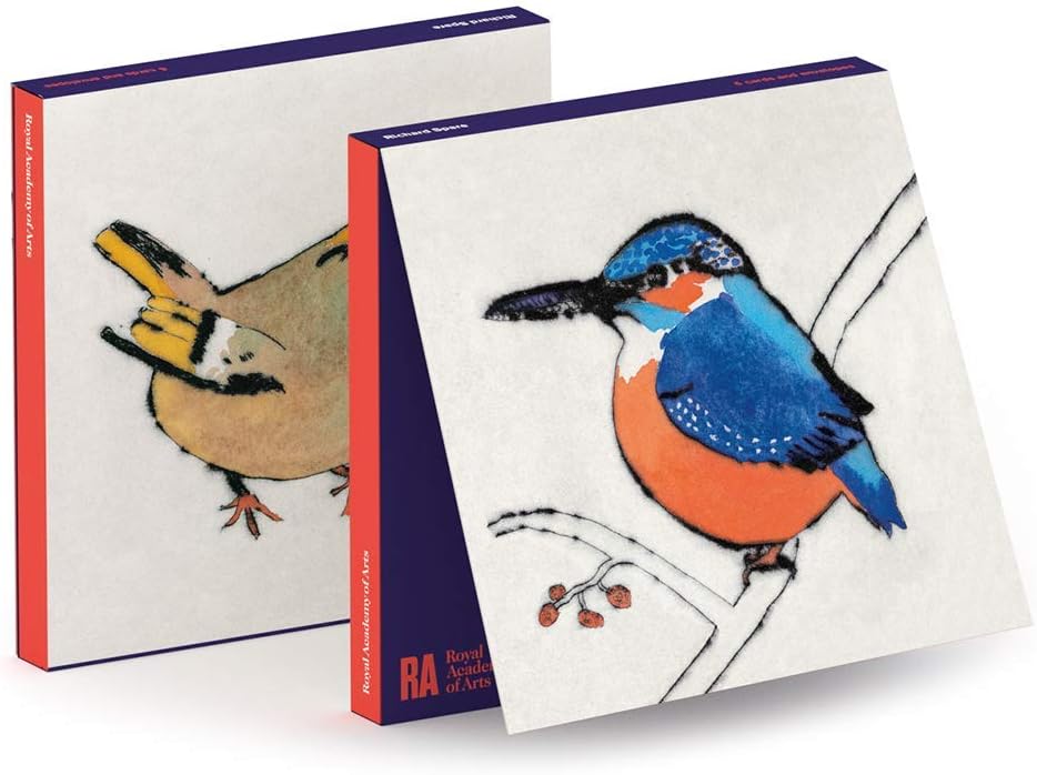 Royal Academy Richard Spare Kingfisher and Goldcrest Set of 6 Art Greeting Cards (15 x 15 cm)