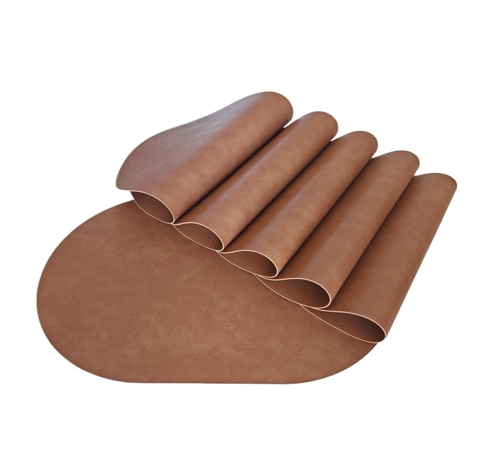 Place Mats Oval Faux Leather Placemats Set of 2