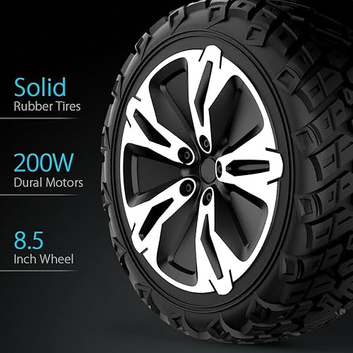 Miniatura 3 de Gyroor Warrior 8.5 inch All Terrain Off Road Scooter with Bluetooth Speakers and LED Lights,Self Balancing Scooter for Kids ages 6-12 and Adults