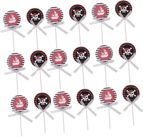 Miniatura 8 de Abaodam 40 pcs pirate Party Favors cake cocktail picks Sandwich picks halloween Food Picks cake decor Birthday cupcake toppers halloween Cake Pick