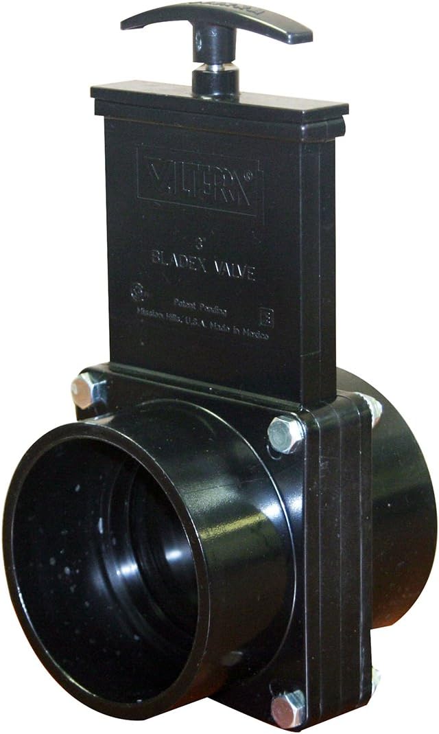 Valterra 7301 ABS Gate Valve, Black, 3" Slip