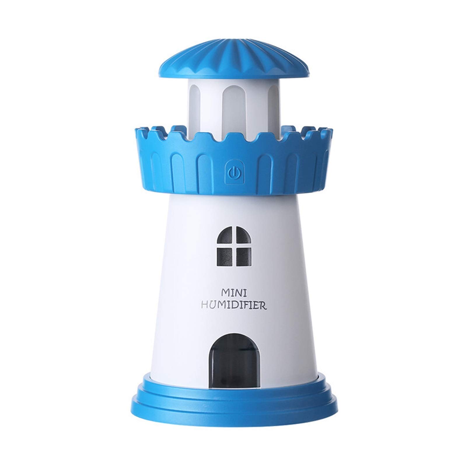 Humidificateur diffuseur huiles essentielles phare bleu : appareil air sain 5 LED