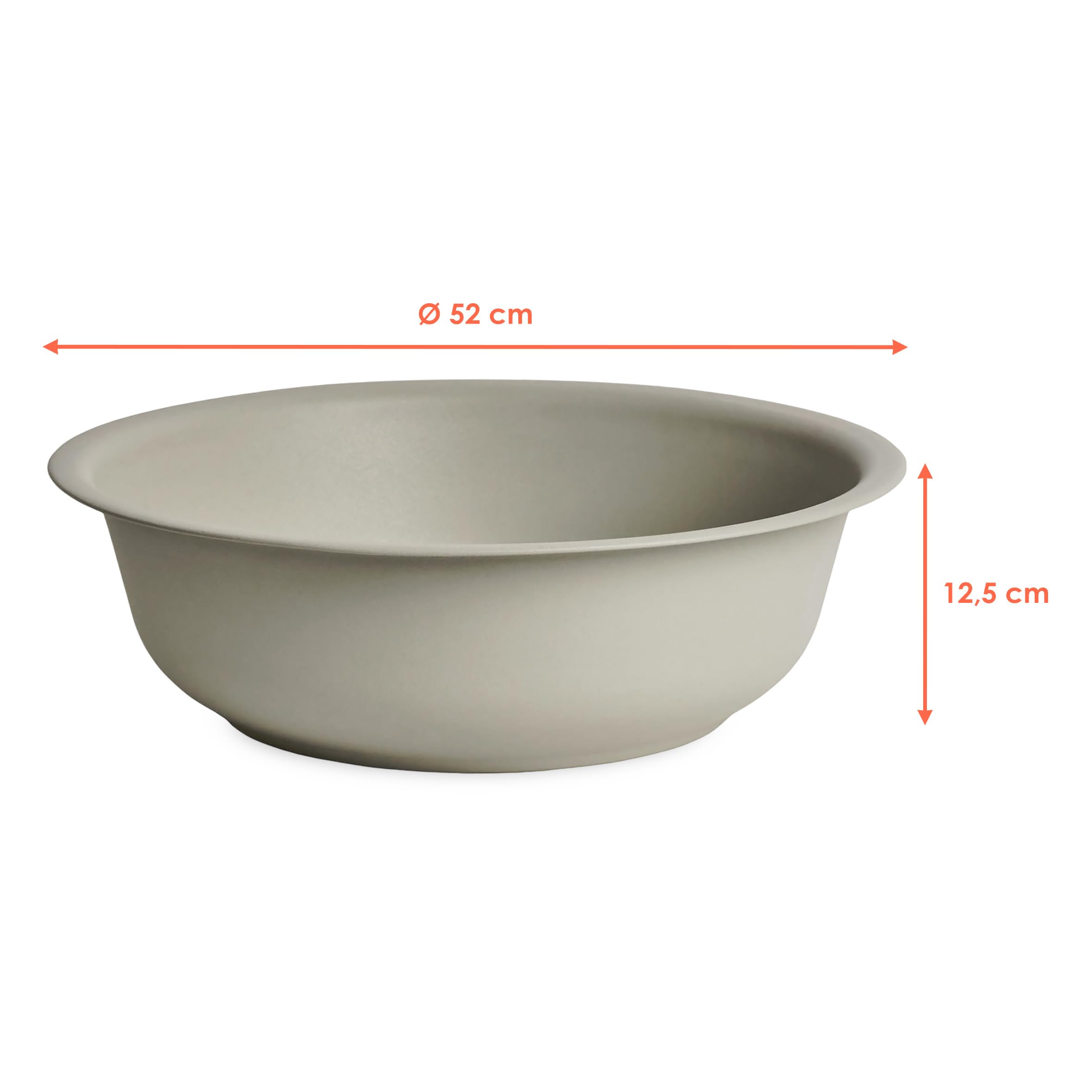 Spetebo Mini étang de jardin rond beige - 52 cm - Décoration de jardin en métal Grande vasque à fleurs - Étang décoratif Mini étang Étang de balcon Bac d'étang Pot de fleurs Bac à eau Étang Bassin