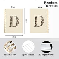 Vista 62 de Bnwepo Initial Leopard Letter T Notebook Journal, Preppy Bow Monogrammed Monogram Gifts for Women, Monogram Notebook Journal, Personalized Notebook