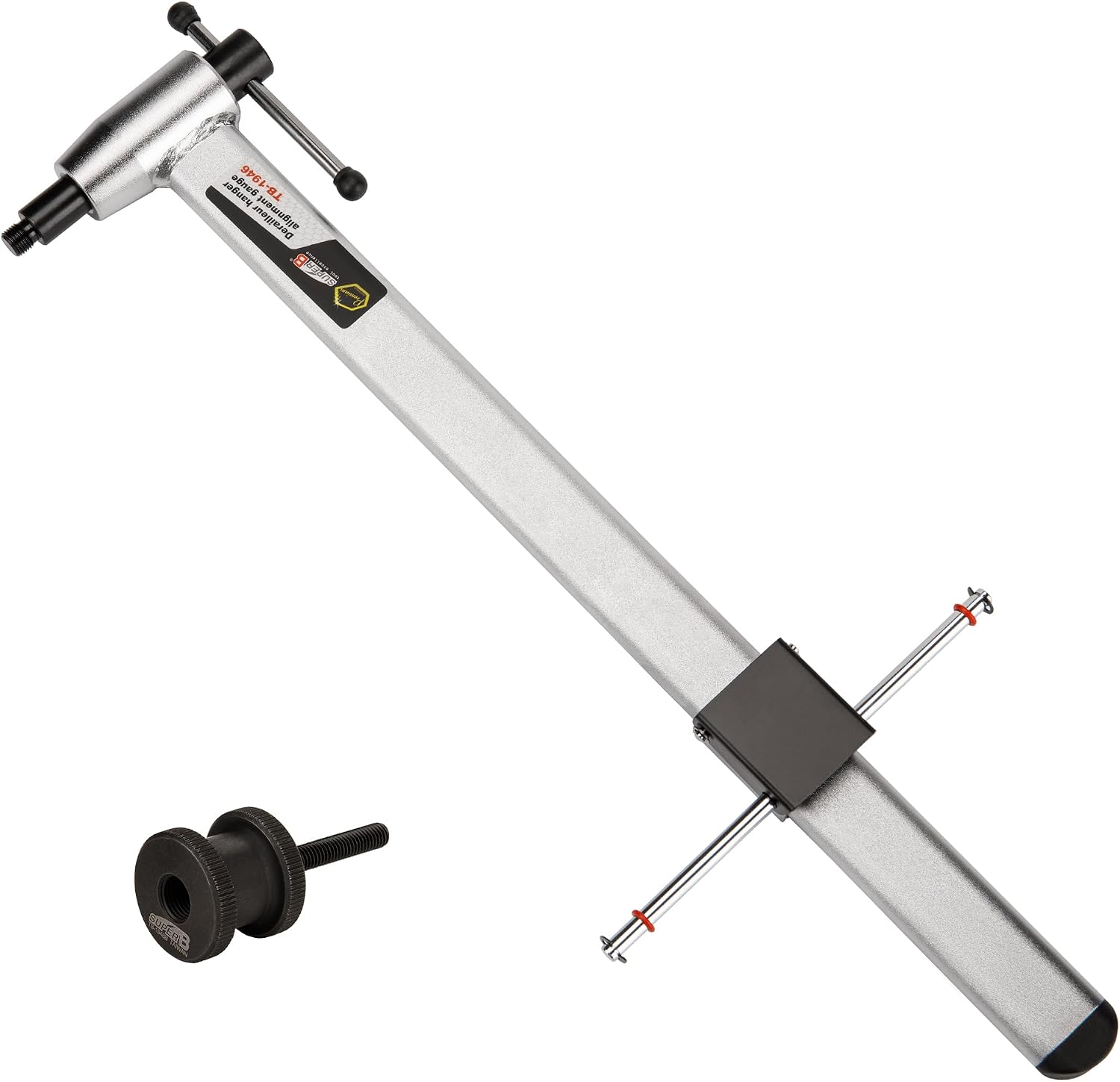 Super B Derailleur Hanger Alignment Gauge,2-in-1 Road Bike Dual Control Lever Alignment Tool, Bicycle Rear Derailleur Hanger Alignment Gauge,Precision Bike Repair Tool (TB-19460)
