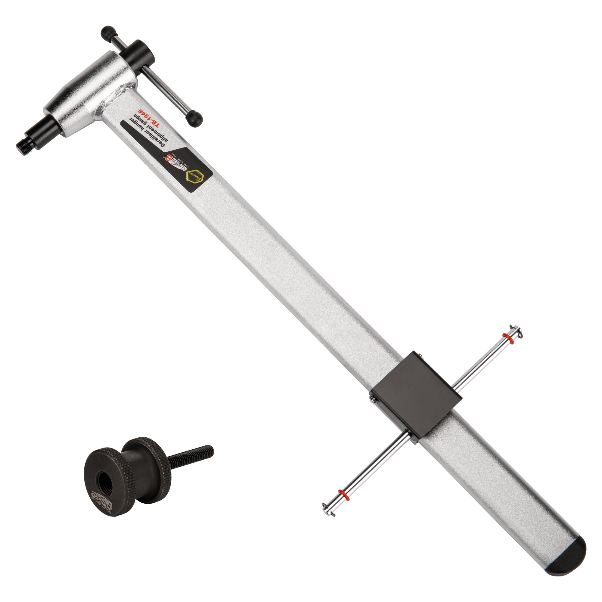 Super B Schaltauge Ausrichtungslehre, 2-in-1 Rennrad-Doppelsteuerhebel-Ausrichtungswerkzeug, Fahrrad-Schaltwerk-Ausrichtungslehre, Präzisions-Fahrrad-Reparaturwerkzeug (TB-19460)