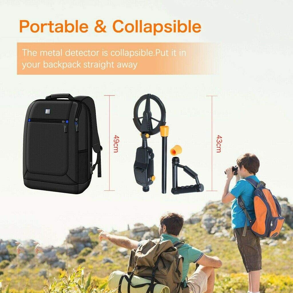 Cargador Externo para Baterias 18650 Excavadora Metal Oro Tesoro LCD Bobina Búsqueda Detector a de Agua Otro Adaptador AA A D (Black, One Size)