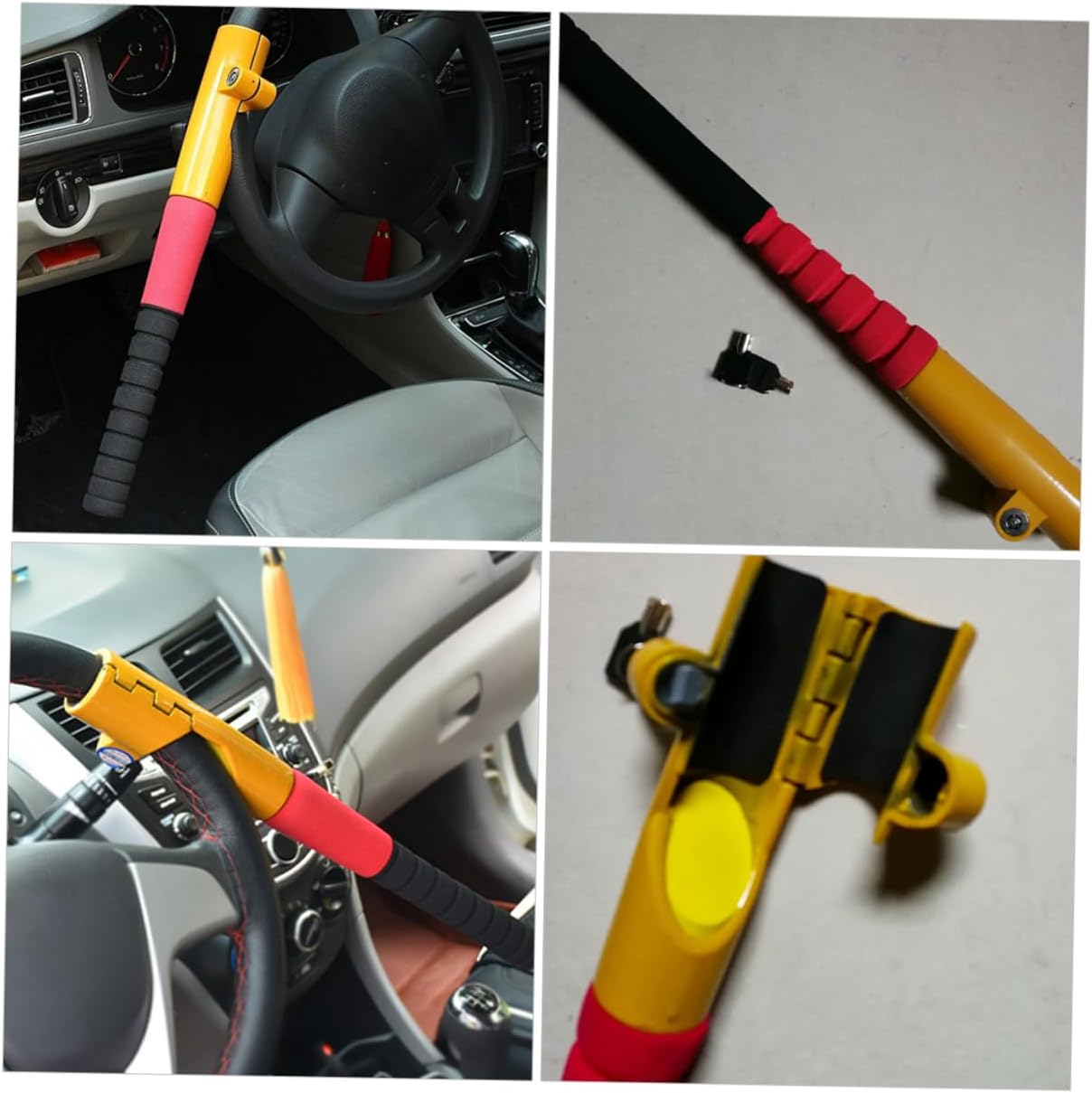 Unomor Adjustable Lock Versatile Theft Device for Car Security Telescopic Design with Lock for Enhanced Protection Compatible with Various Vehicles