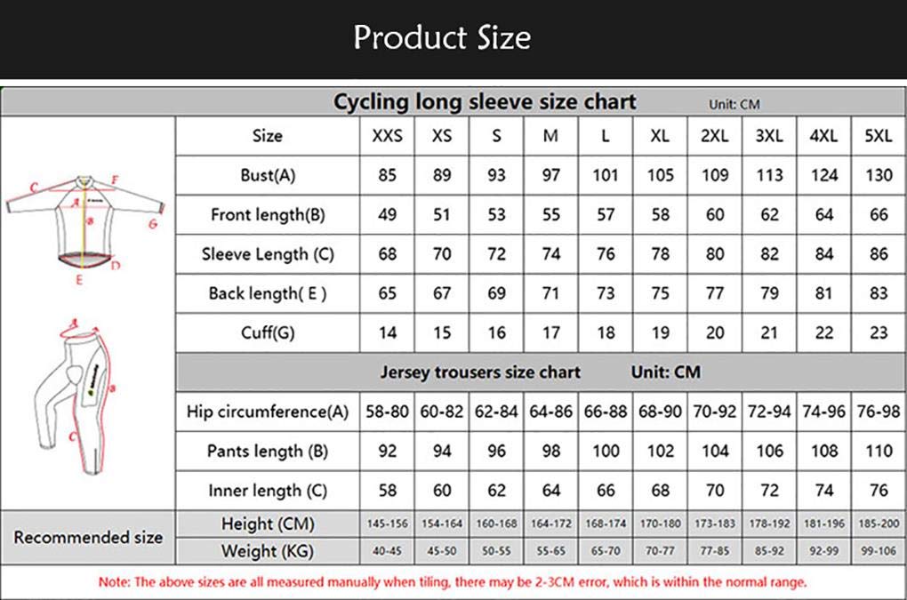 Moxilyn Conjunto Jersey De Ciclismo,Polar Térmico De Invierno Manga Larga,Ropa De Ciclismo,Top De Manga Larga y Pantalones Largos De Johns,Set De Ciclismo Caliente,Cálido ya prueba de viento