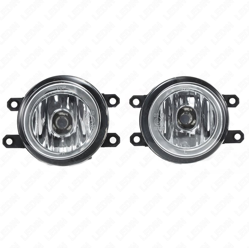 LEDIN Fog Lights Kit Compatible For 2011-2016 Toyota Sienna (8121008020 OE Style Clear Lens with Switch, Bezel, Bulbs)