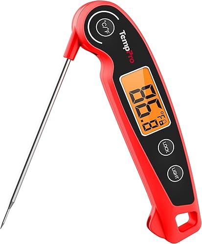 Miniatura 10 de ThermoPro TP605 Termómetro Digital de Lectura Instantánea para Carne para Cocinar, Termómetro de Alimentos Impermeable con Retroiluminación