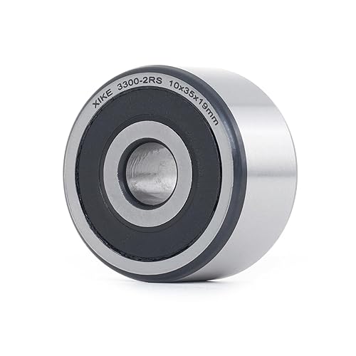 Miniatura 3 de XIKE 2 Pcs 3300-2RS5300-2RS Sealed Angular Contact Ball Bearing 10x35x19mm Double Row, Fits DIYCNCMotorAuto AC, Water