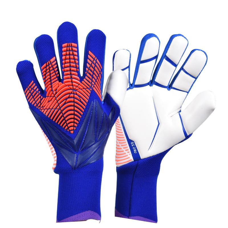 Longjihui Soccer Goalkeeper Gloves Goalie Training Gloves Strong Grip Anti-Slip and Breathable for Adults and Children