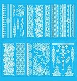 Autocollant De Tatouage Temporaire Blanc, Autocollant De Tatouage En Dentelle Imperméable