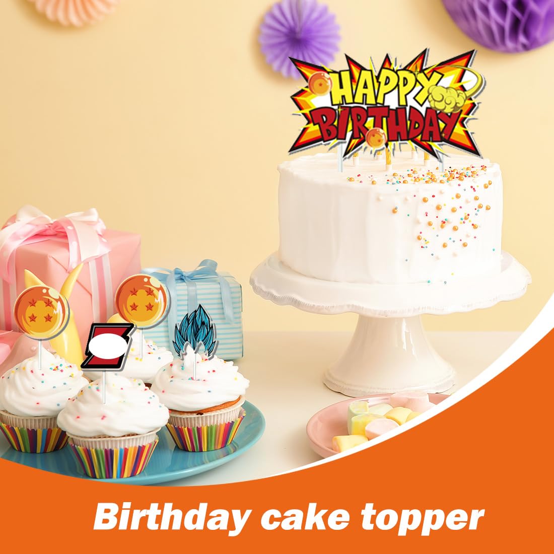 YOGARTH Geburtstagstorten-Deko Set - 25-teilig Für Kindergeburtstag