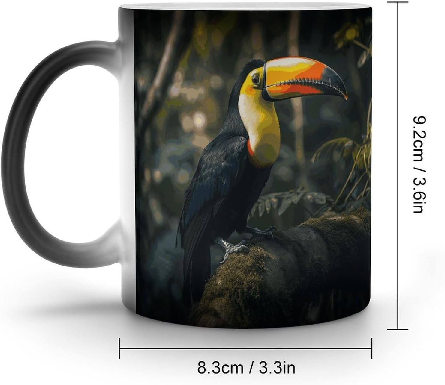 Color Changing Cups,Colorful Toucan Printed 11 Oz Ceramic Cups for Birthday Men Women