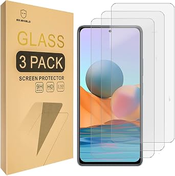 Mr.Shield [3-Pack] Designed For Xiaomi Redmi Note 10 Pro 5G [5G Version ONLY] [Tempered Glass] [Japan Glass with 9H Hardness] Screen Protector ] Tempered Glass Japan Glass with 9H Hardness