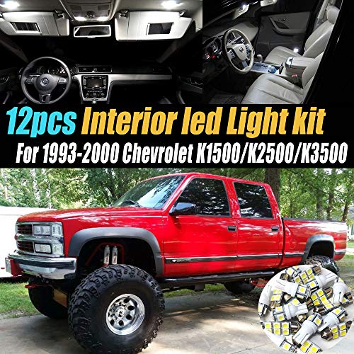 Kit de 12 luces LED interiores tono blanco 6000k miniatura 1