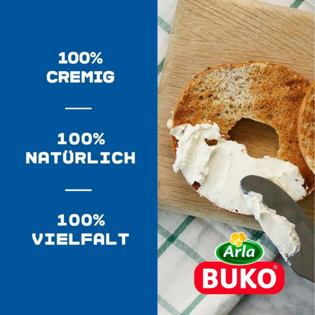 Arla Buko Frischkäse Der Sahnige Frischkäse käse 200 gramm x 4 STÜCK [Frischegarantie]