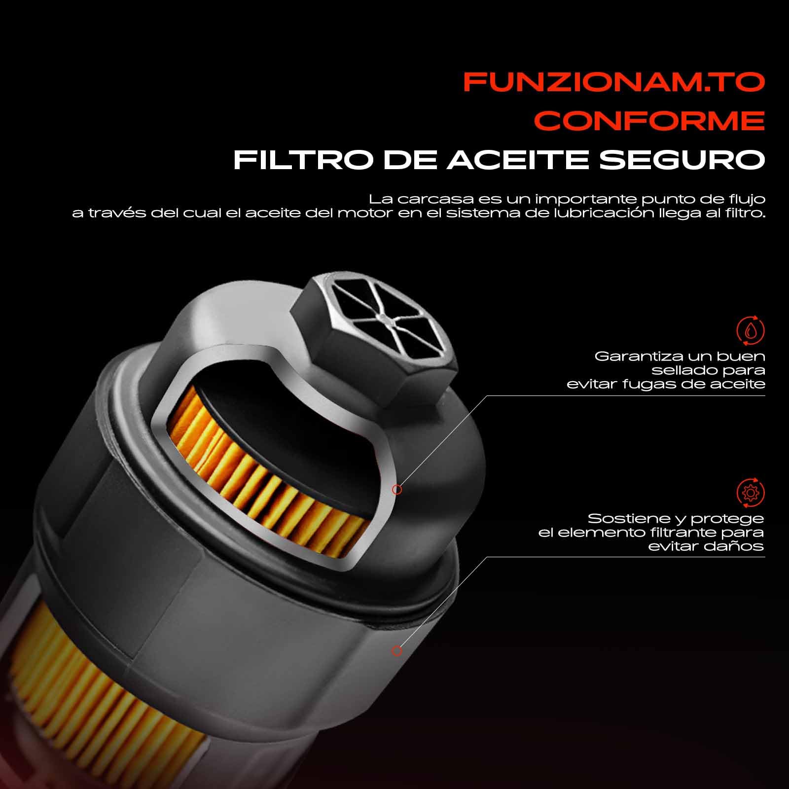 Frankberg Carcasa del filtro de aceite 11421713838 | Compatible con: Z3 E36, Serie 3 Convertible E46, Serie 3 Coupé E46, Serie 3 Touring E36, Serie 5 Touring E61