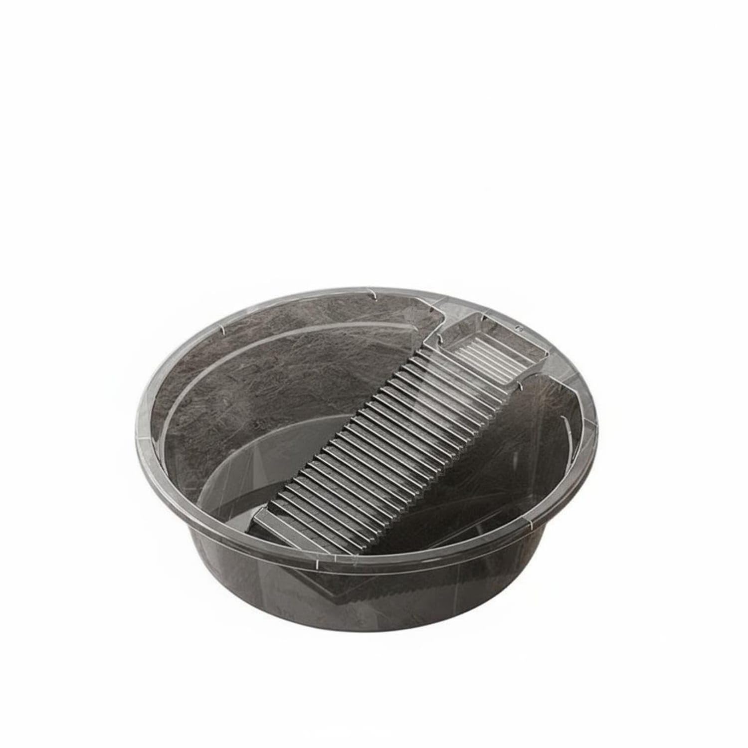 Multi-Purpose Wash Basin with Washboard Heavy Duty Hand Wash Tub with Scrub Board Long-Lasting Construction PVC Laundry Tub Large Capacity for Dorm Room, Camping, Transparent Black, M-image-31