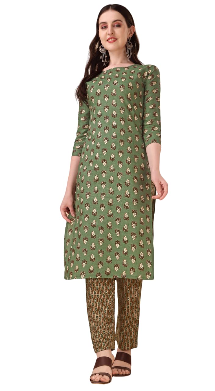 Ethnic Yard Womens Cotton Printed Kurta Set (EY-ES-E6033)