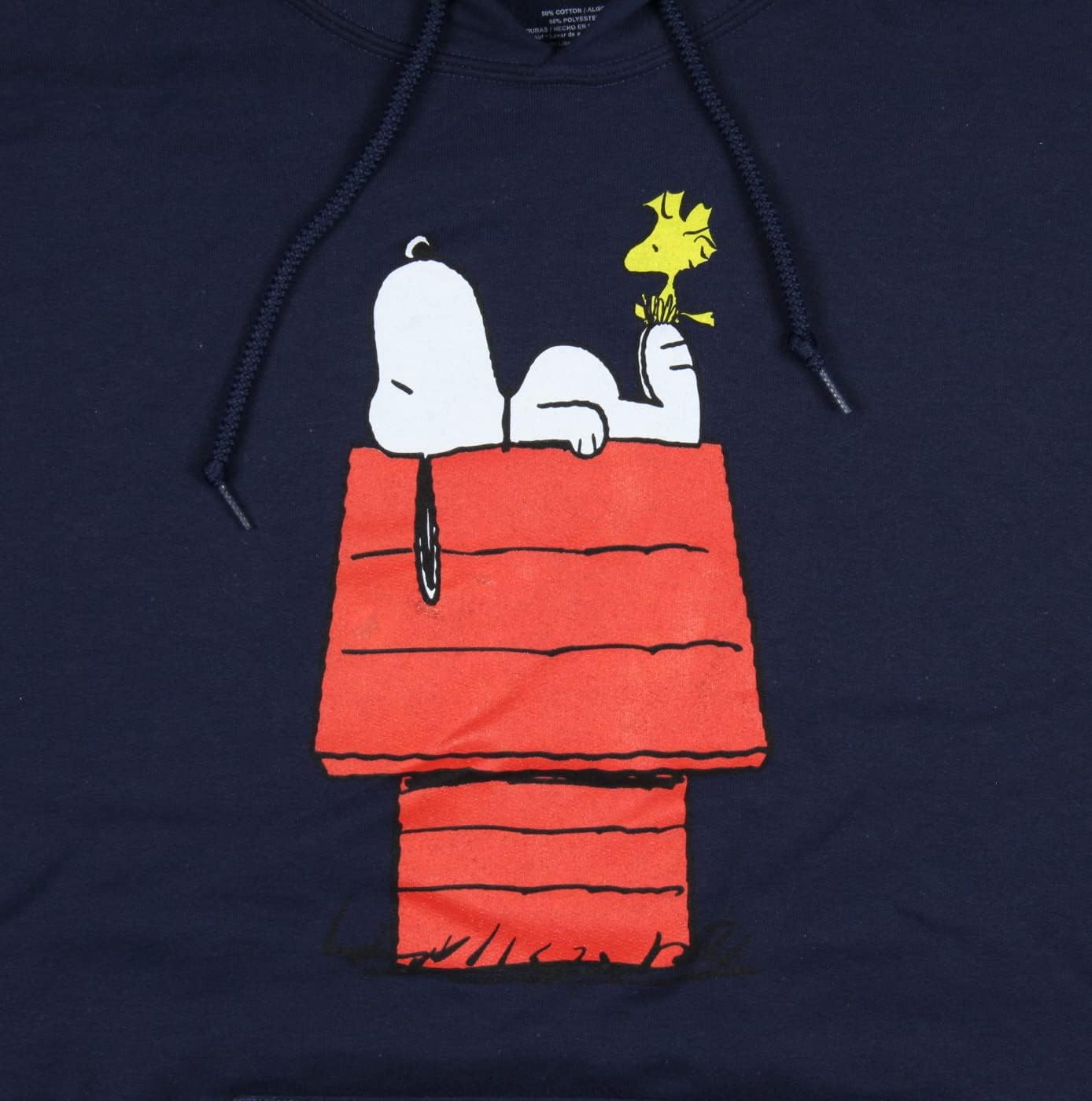 Peanuts Juniors' Snoopy And Woodstock Red Doghouse Hooded Sweatshirt Pullover Hoodie - Image 3