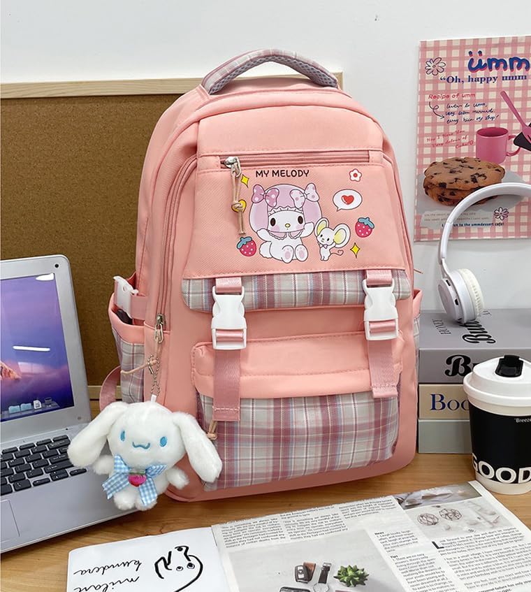 Miniatura 7 de Mochila para adolescentes, mochila de gran capacidad, mochila kawaii adecuada para uso diario en excursiones escolares, estilo4