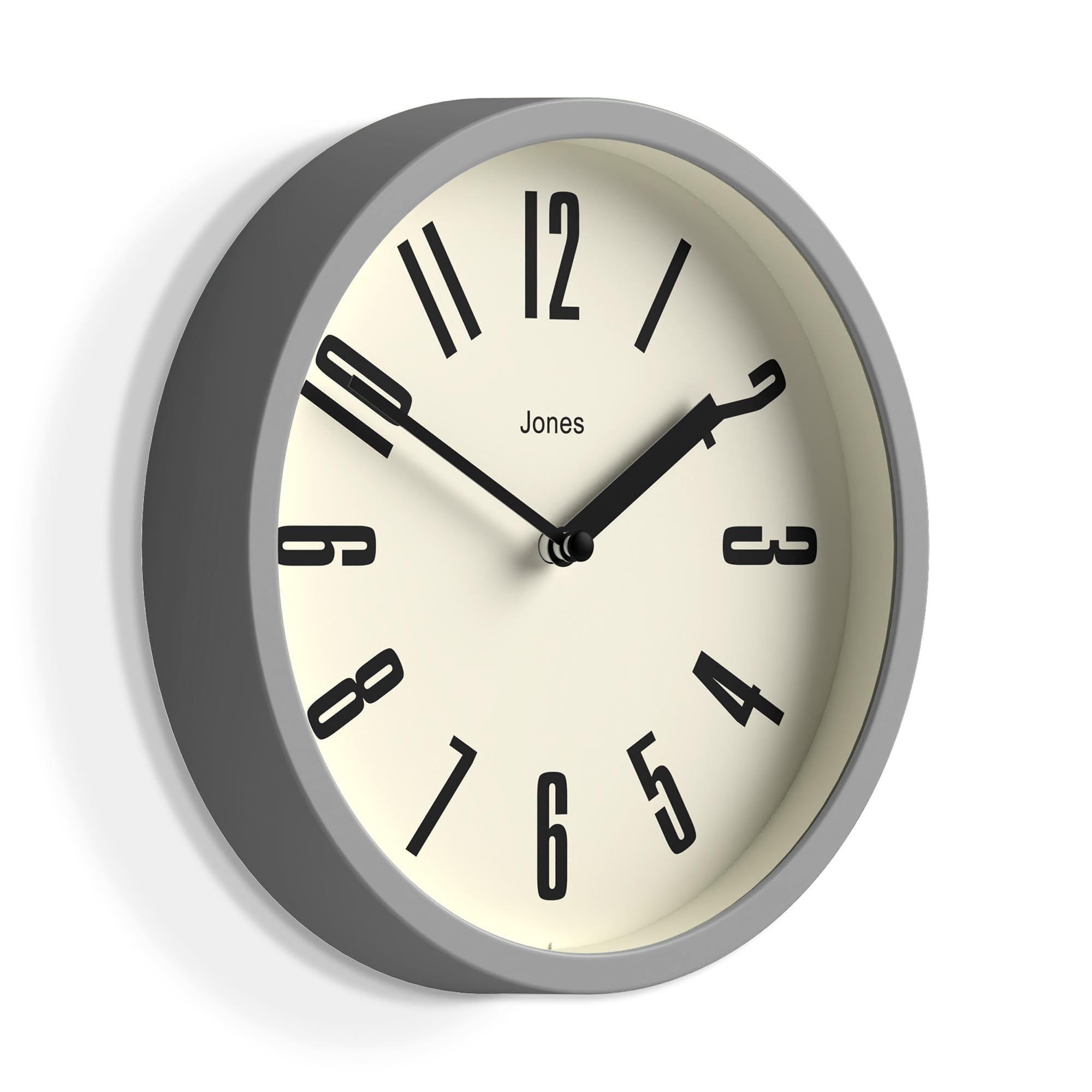 Jones Clocks® Hot Tub wall clock, Clockwork Grey, 20 x 20 x 3.5cm - Image 2