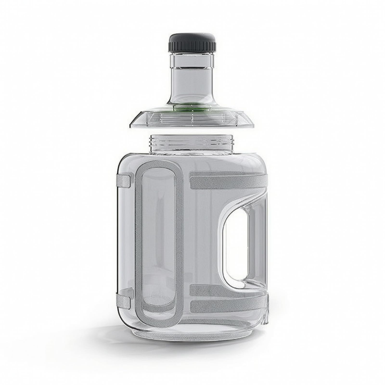 Tanica Trasparente Secchio Antischizzo Serbatoio d’acqua per Macchina Del Caffè, Grigio Nebbia, 7.5L