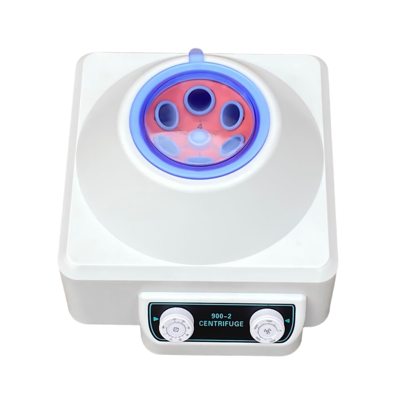 Centrífuga de laboratorio 6 tubos centrífuga de mesa 4000 rpm velocidad ajustable de los equipos de laboratorio, máquina centrífuga con tapa transparente centrífuga sangre 30 W, para medicina