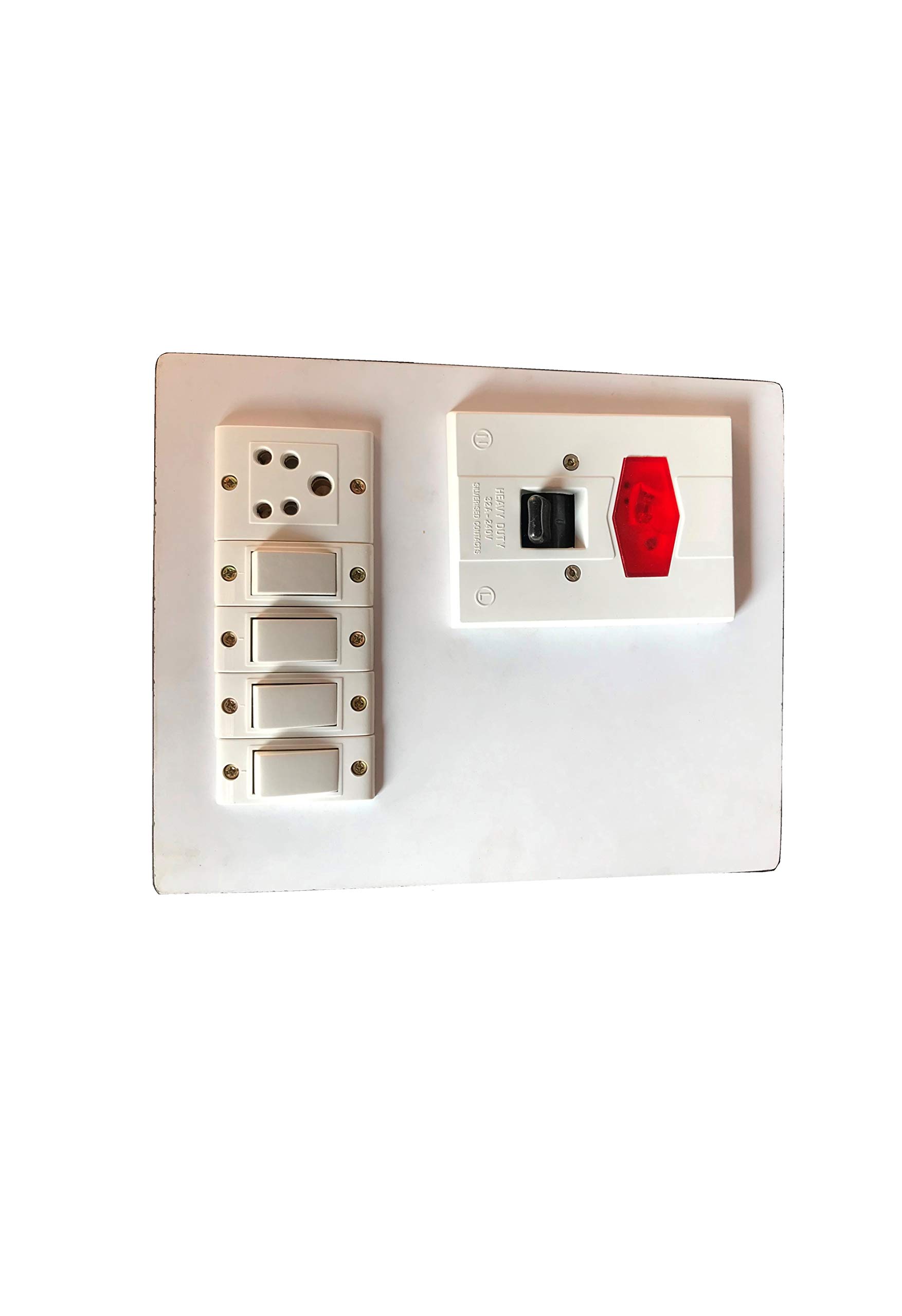 Electric Wooden Switch Board (4 Switches,1 Sockets,1 DP)-image-23