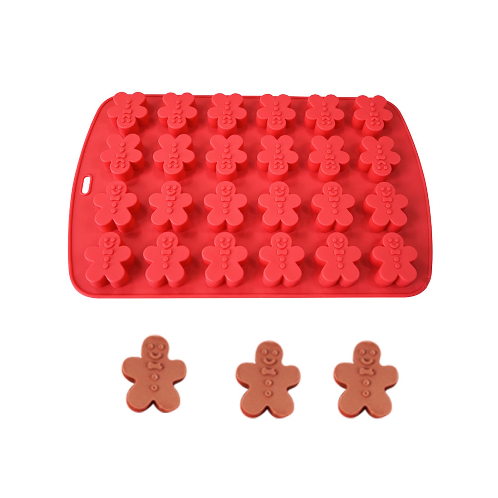 Tsophreniq 24 Cavity Christmas Silicone Mold Fondant Chocolate Cake Dessert Homes Kitchen Baking Supplies Chocolate Different Shapes for Household Cute Soap Molds Silicone Shapes